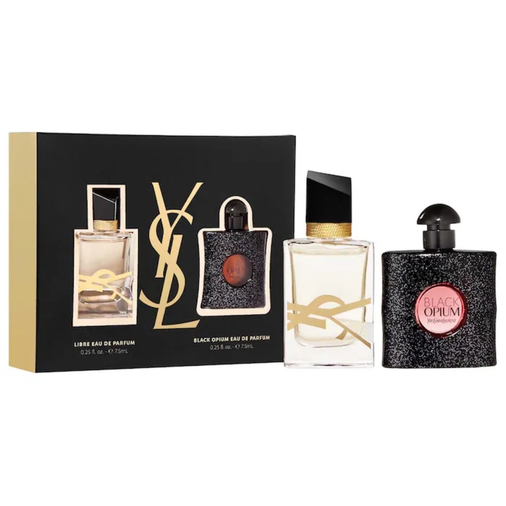 YSL Perfume Set with Black and Gold Bottles